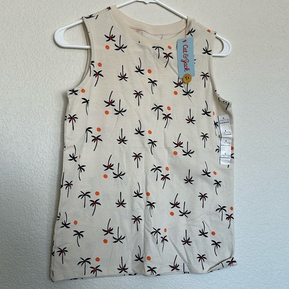 NWT Cat & Jack boys large (10/12) Printed Palm Tree Tank Top - Picture 3 of 4